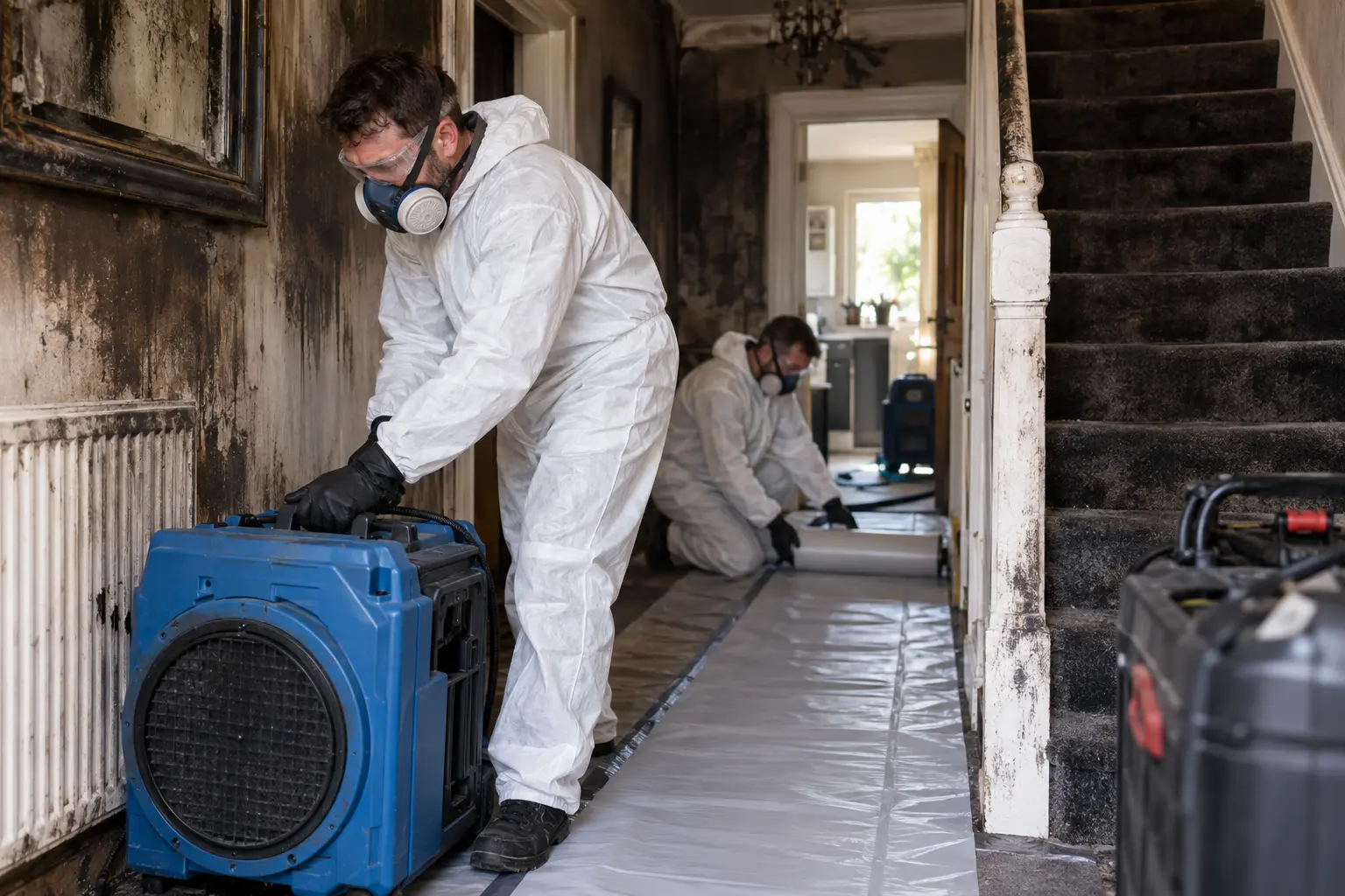 emergency fire restoration service photograph